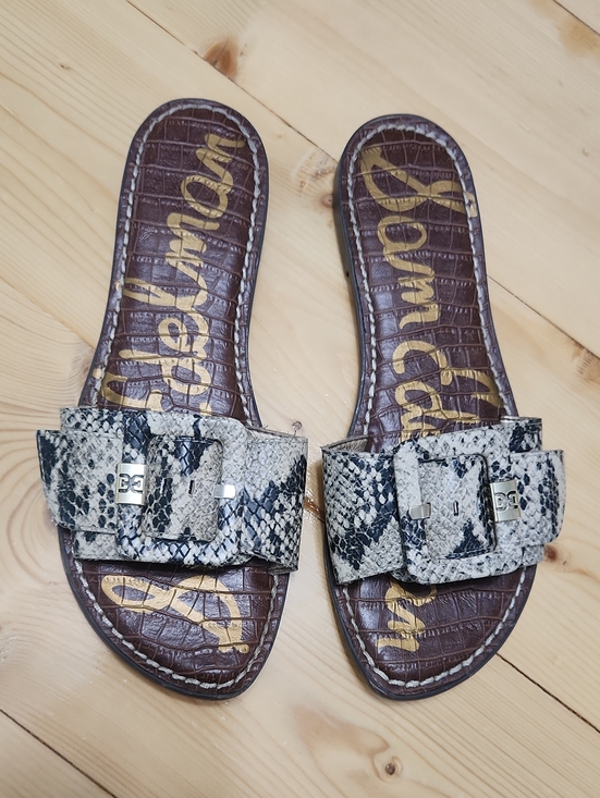 Sam Edelman Shoes - Sam Edelman Granada Snake Print Buckle Slide Sandals Size 8